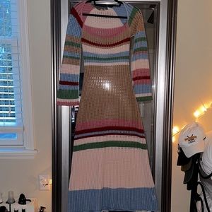 Multi colored Verge Girl Crochet Maxi Dress